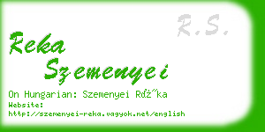 reka szemenyei business card